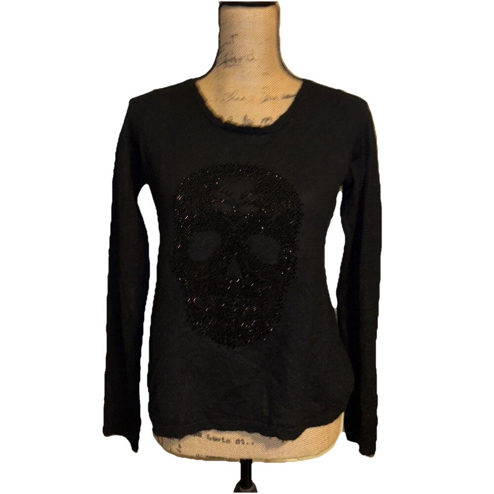 Zadig & Voltaire Deluxe Crystal Skull Cashmere Sweater Medium